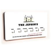 Personalised Novelty White 6 hook key holder - House Image 1