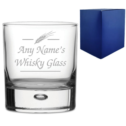 Engraved Novelty 11.5oz Bubble Whisky glass, Names Whisky glass Image 1