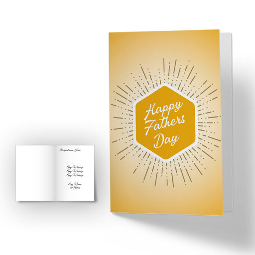 Personalised Happy Fathers Day Card - Hexagon explosion Image 2