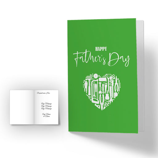 Personalised Happy Fathers Day Card - Tool at Heart Image 2