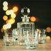 Engraved 4 x 11.5oz Bubble Whisky glasses and 800ml Crystalite Square Decanter Any Message Set Image 2