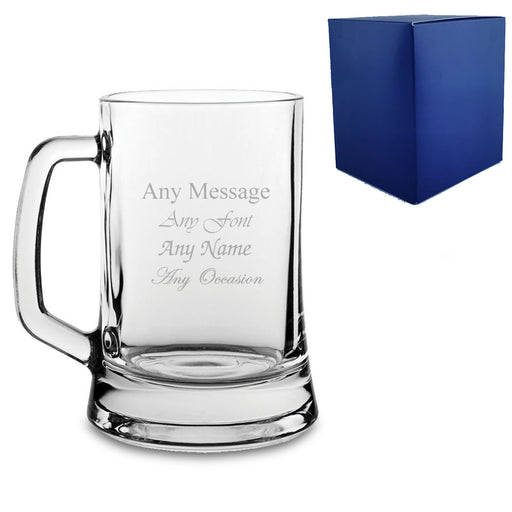 Engraved 16oz Beer Tankard with Gift Box Image 1