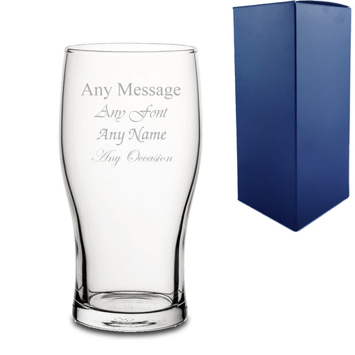 Engraved Tulip Pint Glass Image 1