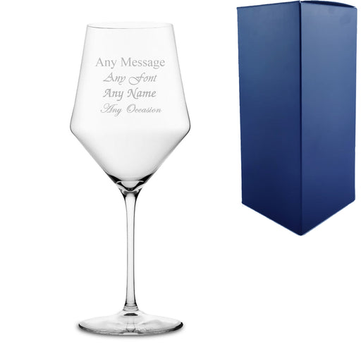 Engraved Edge Wine Glass Large 17.75oz Image 1