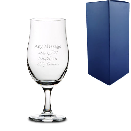 Engraved 13oz Stemmed Glass with Gift Box Image 1