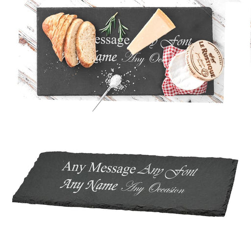 Personalised Engraved Beautiful Natural Slate Serving Plate Image 1