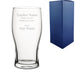 Engraved Tulip Pint Glass with Thank you for helping me grow Design Image 1