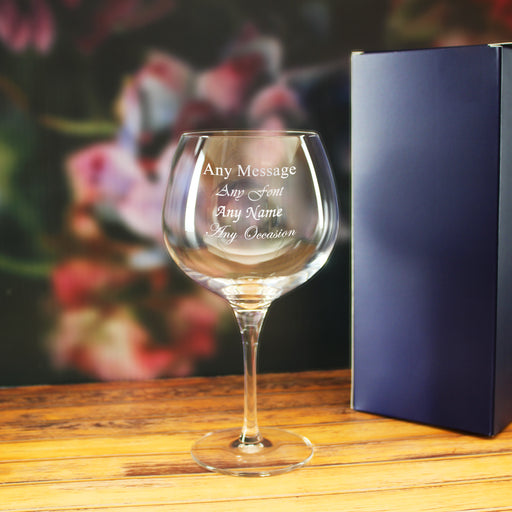 Engraved 24oz Primeur Gin Balloon Glass with Gift Box Image 2
