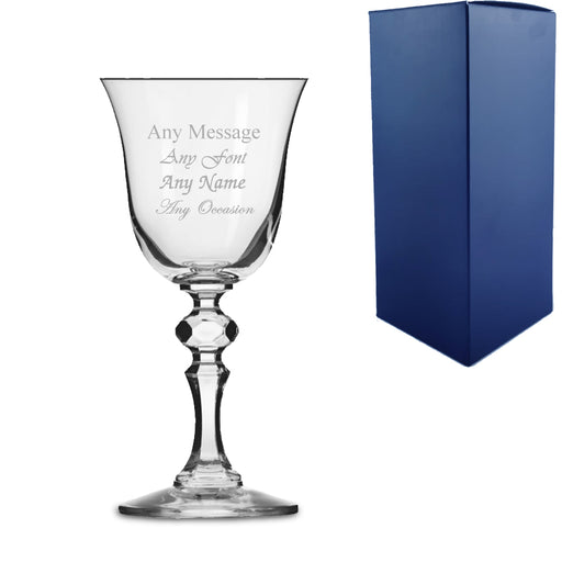 Engraved 155ml Jasmine White Wine Glass With Gift Box Image 1