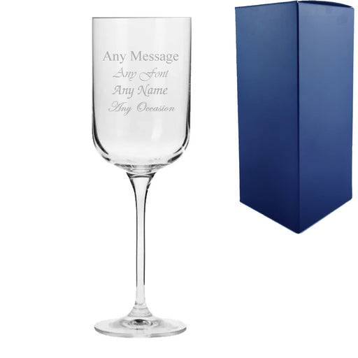 Engraved 350ml Fusion Red Wine Glass With Gift Box Image 1