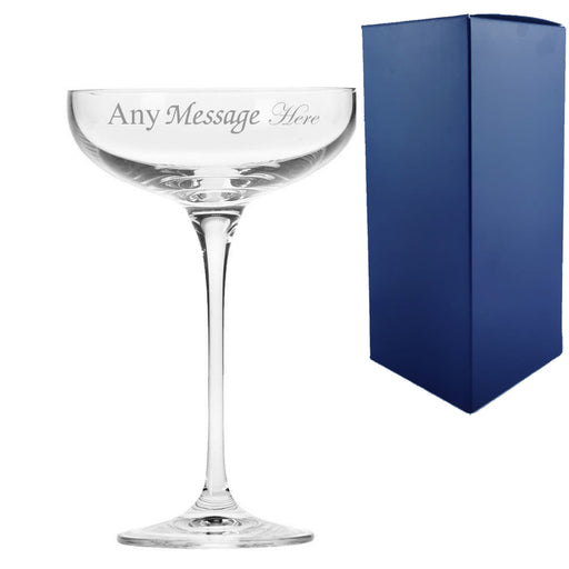 Engraved 240ml Infinity Champagne Saucer With Gift Box Image 2