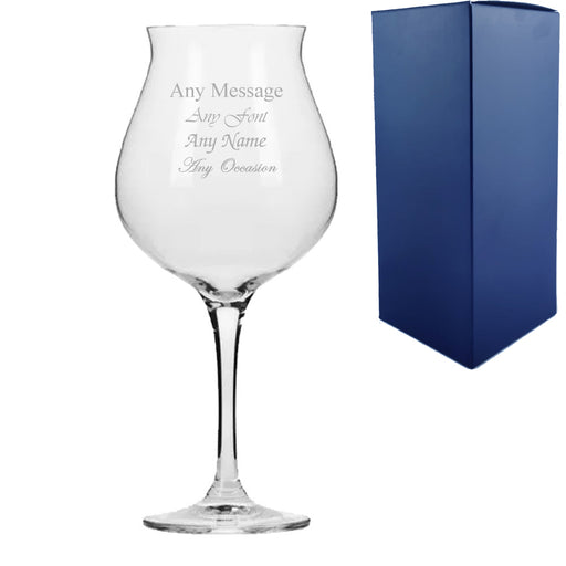 Personalised Engraved 760ml Infinity Cocktail Glass Gift Box Wedding Birthday Christmas Image 1