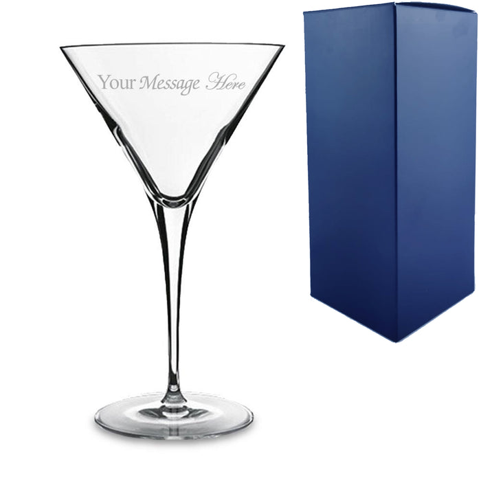 Engraved 300ml Allegro Martini Glass With Gift Box Image 2