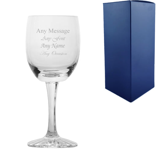 Engraved 285ml Grosvenor Lead Crystal Goblet with Star Cut Base Image 2