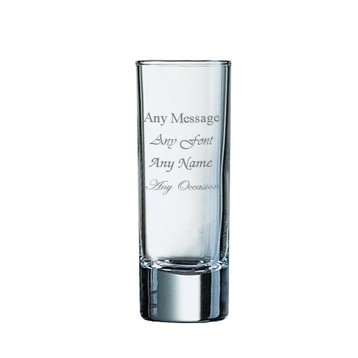Engraved 60ml Tall Heavy Base Shot Glass Image 1
