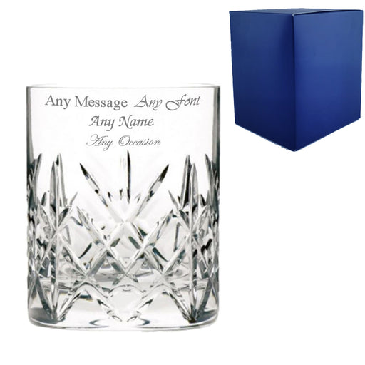 Engraved 320ml Flamenco Crystalite Full Cut Whisky Tumbler With Gift Box Image 1