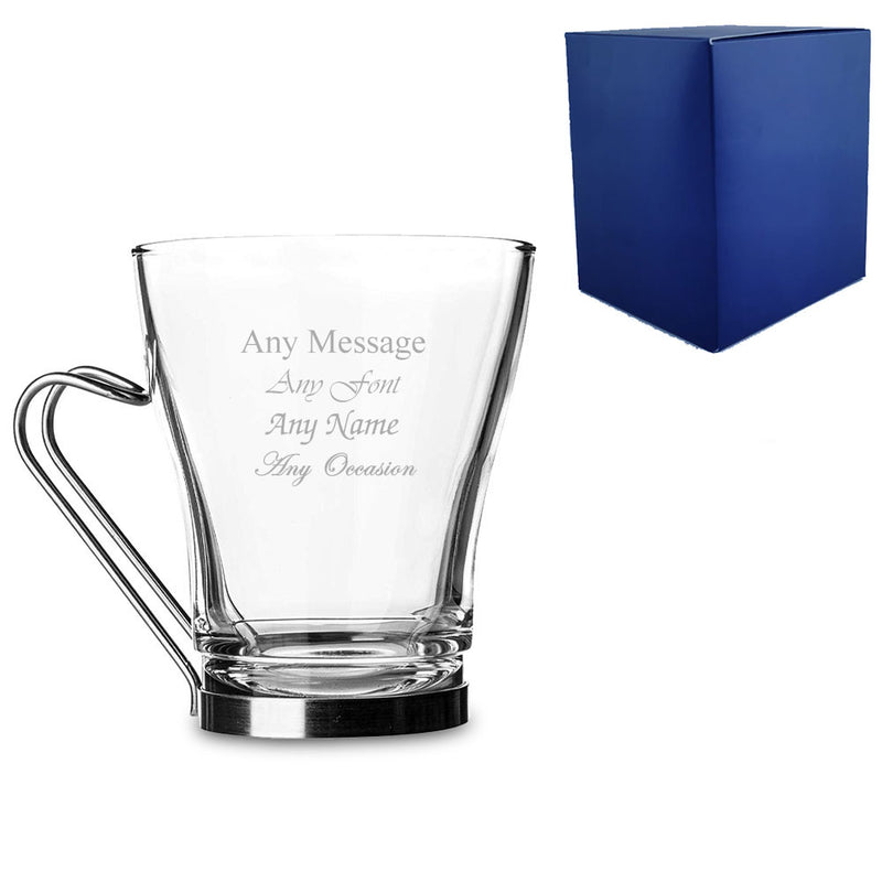 Engraved 245ml Oslo Cappuccino Glass With Gift Box Image 2