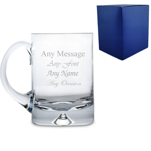 Engraved 20oz Handmade Dimple Base Tankard With Gift Box Image 2