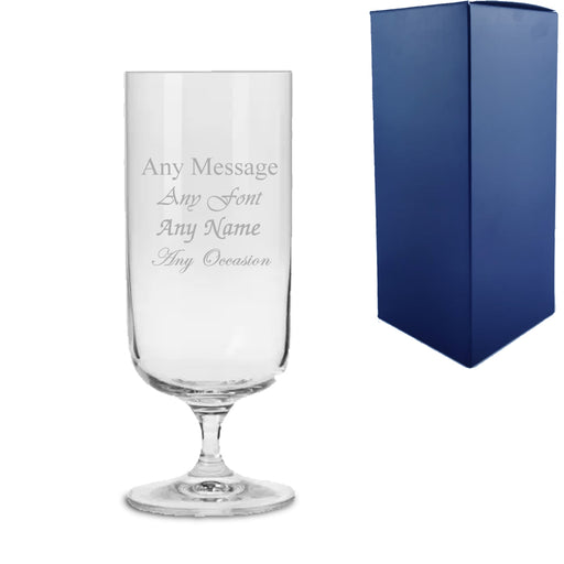 Engraved 14oz Footed Beer Glass With Gift Box Image 1