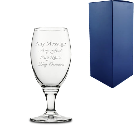 Engraved Cheers Beers Stemmed Glass 13.75oz With Gift Box Image 1