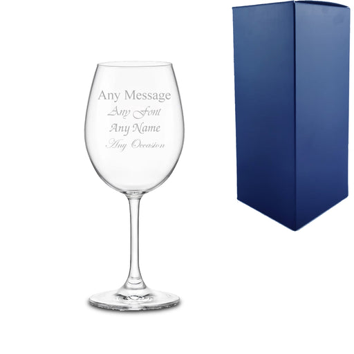 Engraved 370ml Nadia Wine Glass with Gift Box Image 1