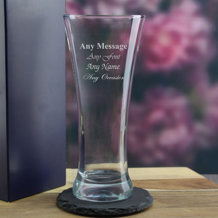 Engraved 380ml Sorgum Pint Beer Glass With Gift Box Image 3