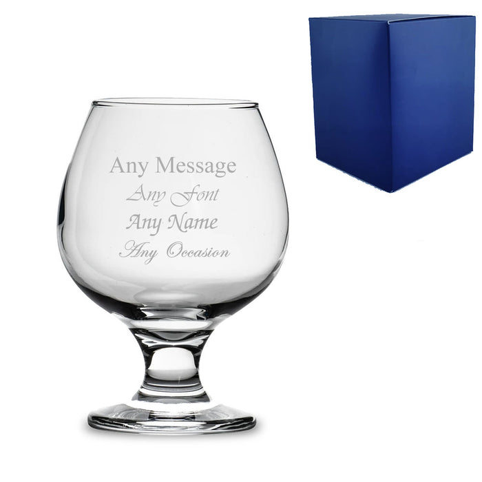 Engraved 390ml Brandy Cognac Snifter Glass With Gift Box Image 2