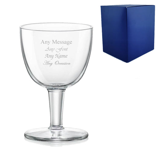 Engraved 15oz Stemmed Abbey Beer Glass with Gift Box Image 1