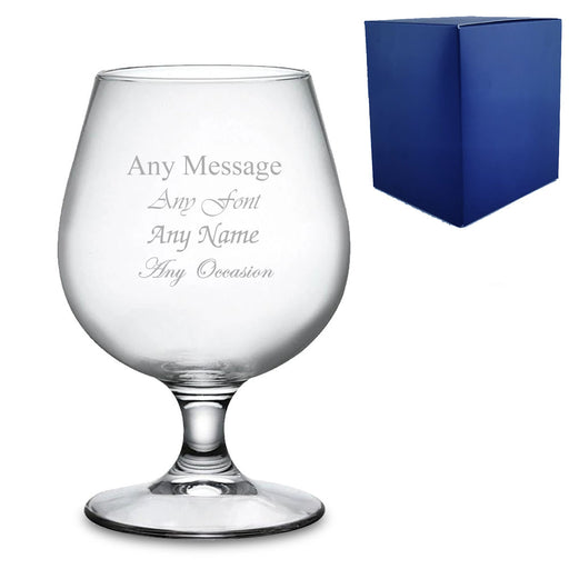 Engraved 18.5oz Stemmed Beer Snifter Glass with Gift Box Image 1