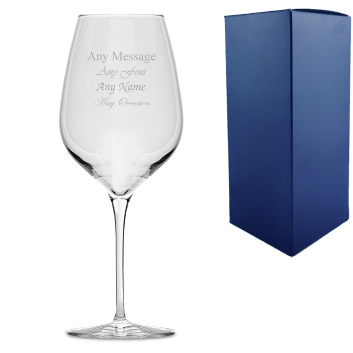 Engraved 650ml Inalto Tre Sensi Extra Large Wine Glass With Gift Box Image 2