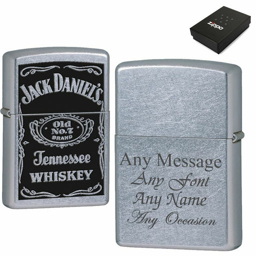 Engraved Street Chrome Jack Daniels Zippo, Official Zippo lighter Image 1