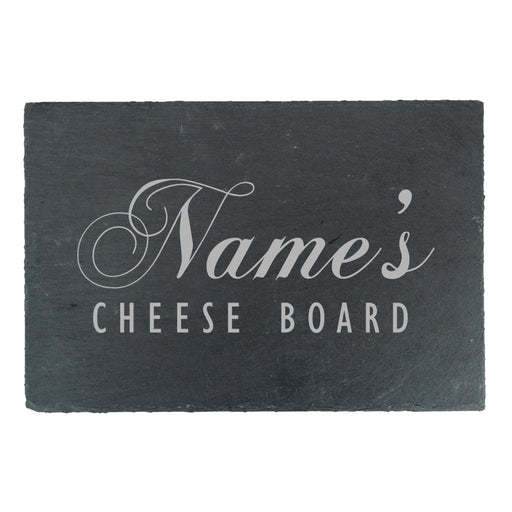 Engraved Rectangular Slate Cheeseboard with Name's Cheeseboard Design Image 1