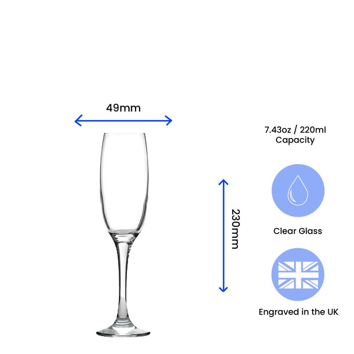 Engraved  Champagne Flute Happy 20,30,40,50... Birthday Banner Image 3