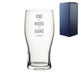 Engraved Pint Glass with One More Game Name Design Image 2
