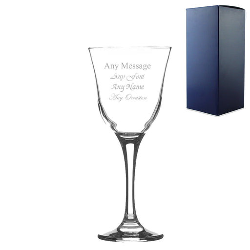 Engraved 370ml Tromba Red Wine Glass with Gift Box Image 1
