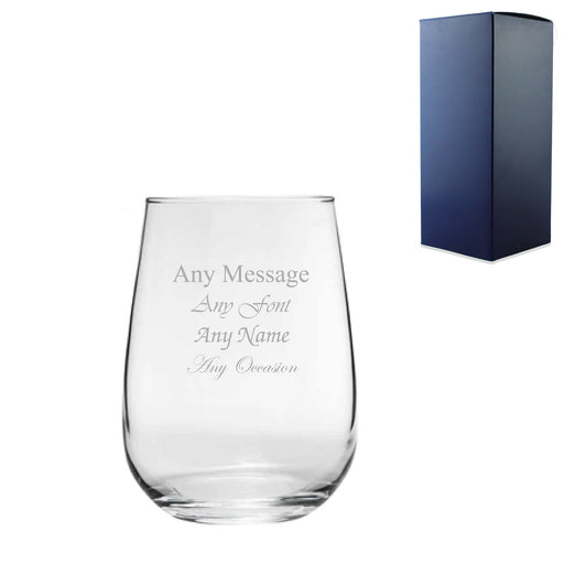 Engraved 590ml Corto Stemless Gin and Tonic Glass with Gift Box Image 1