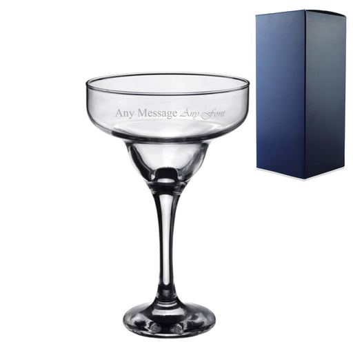 Engraved 295ml Margarita Cocktail Glass with Gift Box Image 2