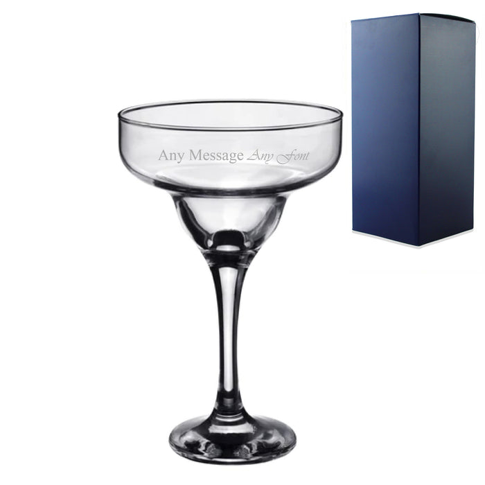Engraved 295ml Margarita Cocktail Glass with Gift Box Image 1