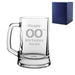 Engraved  Tankard Beer Mug Stein Happy 20,30,40,50... Birthday Pixelated Design Gift Boxed Image 2