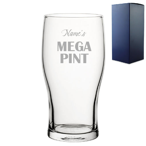 Personalised Engraved Mega Pint Glass, Novelty Tulip, Bold Design Image 2