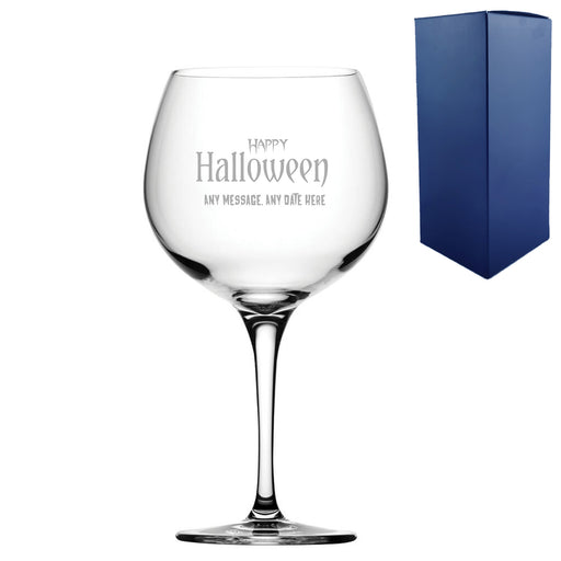 Engraved Happy Halloween Gin Balloon, Gift Boxed Image 2