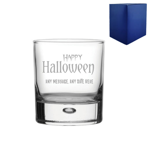 Engraved Happy Halloween Bubble Whisky, Gift Boxed Image 1
