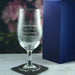 Engraved Any Message Draft Stemmed Beer Glass, Gift Boxed Image 3