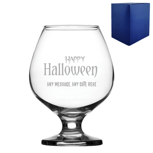 Engraved Happy Halloween Bistro Brandy, Gift Boxed Image 1