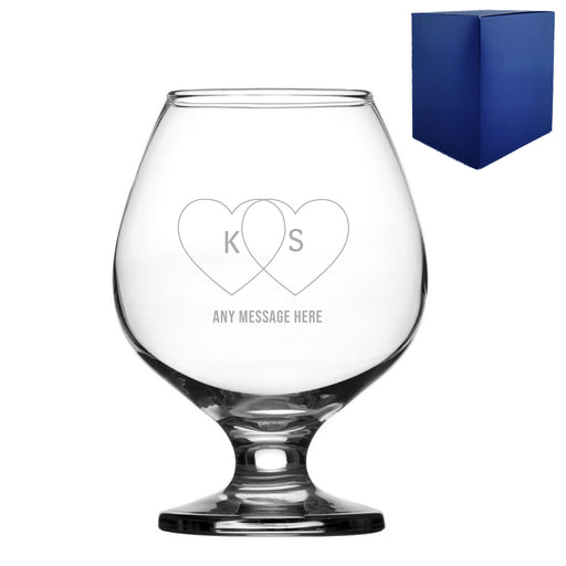 Engraved Valentines Day Bistro Brandy, Gift Boxed Image 2