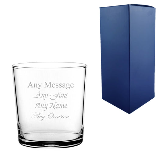 Engraved 13oz/384ml Toughened Tubo Hiball Glass, Any Message for Any Occasion Image 1