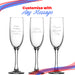 Engraved Imperial Plus Champagne Flute, 5.25oz/155ml Glass, Any Message Image 3