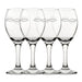 Engraved Waves Pattern Pure Wine Set of 4 11oz Glasses Image 1