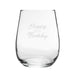 Happy Birthday Mum Modern Design - Engraved Novelty Stemless Wine Gin Tumbler Image 2