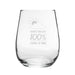 100% Chance Of Wine - Engraved Novelty Stemless Wine Tumbler Image 1